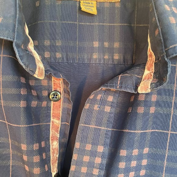 💰 5 FOR $40 / MEN'S BLUE PRONTO UOMO LONG SLEEVED SHIRT (SZ L) - Picture 4 of 7